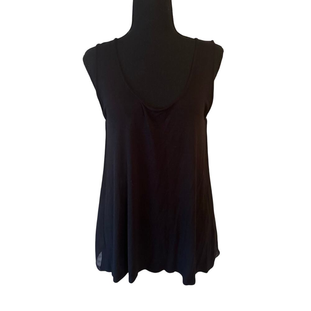 TAHARI Black Sleeveless Top Size Small